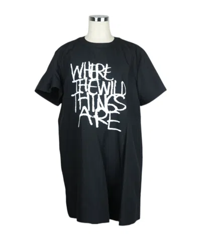 Sacai Short Sleeve Dress In Black