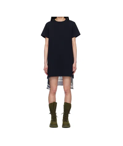 SACAI SHORT SLEEVE DRESS