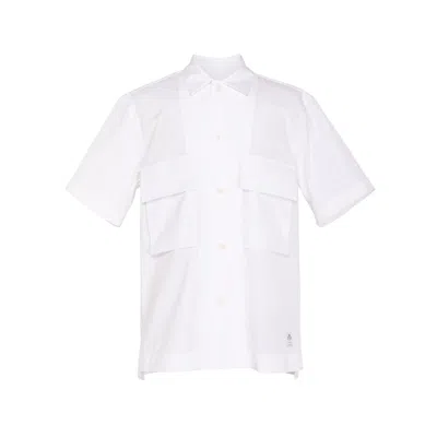 Sacai Short Sleeve Essential Top In White