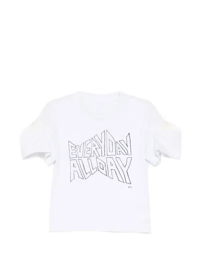 Sacai Short-sleeve Graphic T-shirt In White