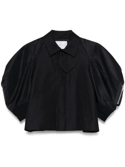 Sacai Short-sleeve Jacket In 黑色