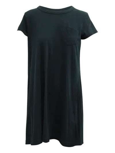 Pre-owned Sacai Short-sleeve Mini Dress In Blue