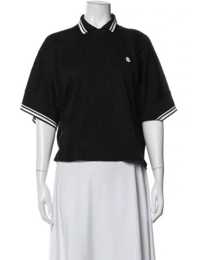 Pre-owned Sacai Short Sleeve Polo W/ Tags In Black