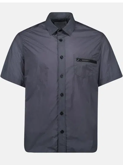 Sacai Short-sleeved Shirt In Black