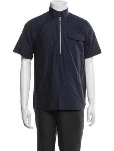 Pre-owned Sacai Short Sleeve Shirt In Blue