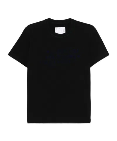 Sacai Short Sleeve T-shirt In Black