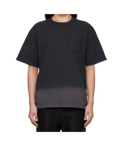 Sacai Short Sleeve T-shirt In Black