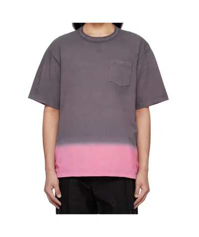 Sacai Short Sleeve T-shirt In Gray