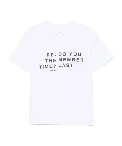 Sacai Short Sleeve T-shirt In White