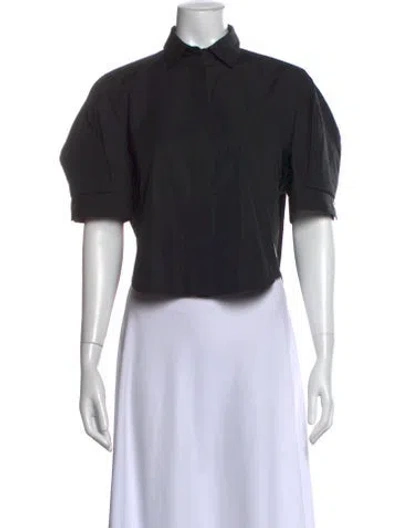 Pre-owned Sacai Short Sleeve Top In Black