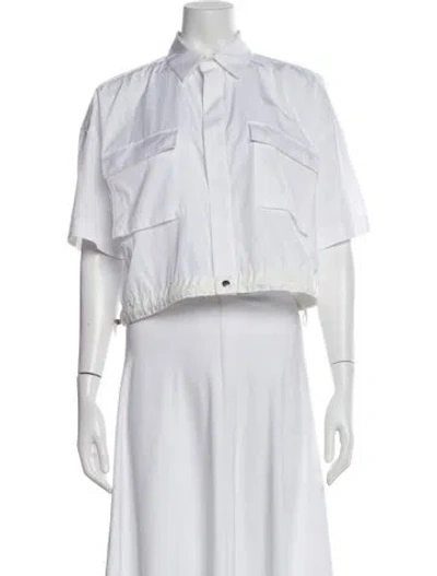 Pre-owned Sacai Short Sleeve Top W/ Tags In White