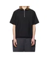 Sacai Black Sponge Sweat Polo In Black