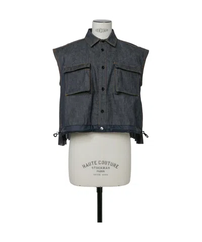 Sacai Short-sleeved Shirt In Black