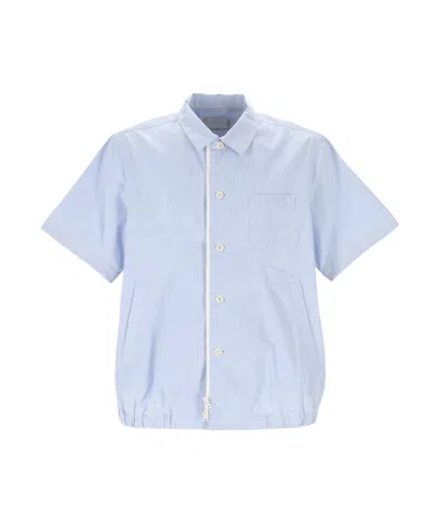 Sacai Short-sleeved Shirt In Blue