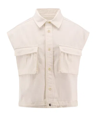 Sacai Short-sleeved Shirt In Nude