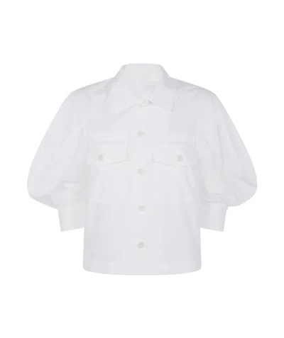 Sacai Short-sleeved Shirt In White