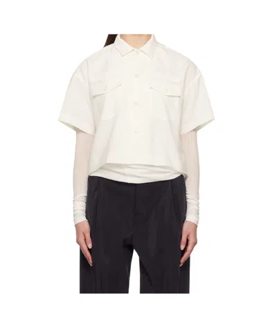 Sacai Short-sleeved Shirt In White