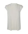 Sacai Spun Organza X Cotton Jersey T-shirt Clothing In White