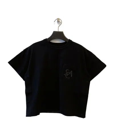 Sacai Short-sleeved T-shirt In Black