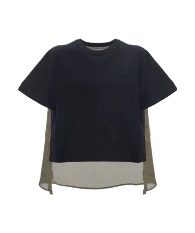 Sacai Short-sleeved T-shirt In Black