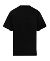 Sacai Crewneck T-shirt With Nylon Inserts In Black