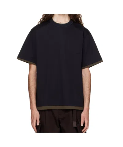 Sacai Short-sleeved T-shirt In Black