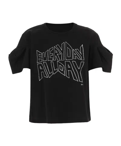 Sacai Geoff Mcfetridge Cotton Jersey T-shirt In Black