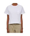 Sacai Cotton Poplin X Cotton Jersey T-shirt In White