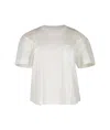 Sacai Cotton Jersey T-shirt In White