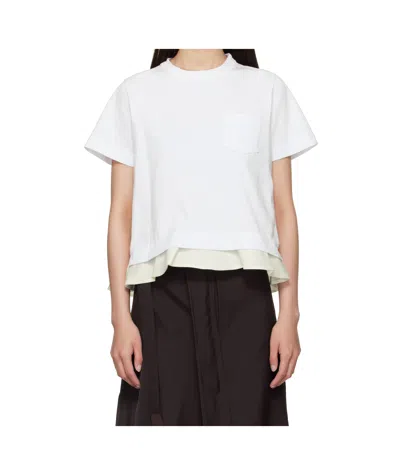 Sacai Short-sleeved T-shirt In White
