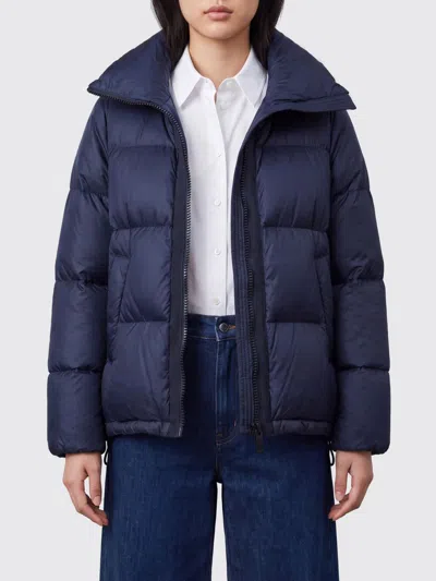 Sacai Short Waterproof Technical Nylon Down Jacket With High Neck In Blue