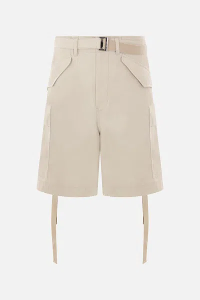 Sacai Shorts In Beige
