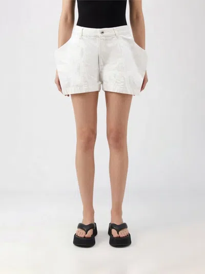 Sacai Shorts  Woman Color Beige In White