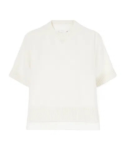 Sacai Short-sleeve Blouse In White