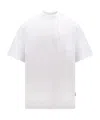 Sacai Basic Crewneck T-shirt With Zip Detail In White