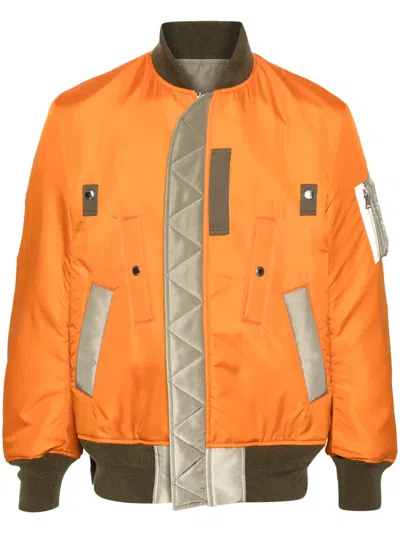 Sacai Orange Zip Reversible Jacket