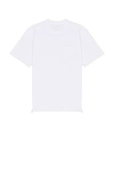 Sacai Side Zip T-shirt In White