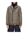Sacai Taupe Padded Bomber Jacket In Green