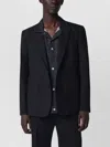 Sacai Black Single-breasted Jacket With Denim Insert In Multi