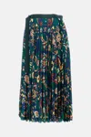 Sacai Floral Print Skirt In Green