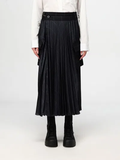 Sacai Skirt  Woman Color Black In Schwarz