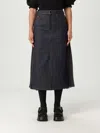 Sacai Denim Skirt With Back Pockets And Front Slit