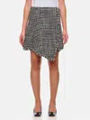 Sacai Wool-blend Tweed Miniskirt In Grau