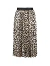 Sacai Asymmetrical Leopard Print Skirt With Adjustable Belt
