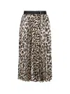 Sacai Asymmetrical Leopard Print Skirt With Adjustable Belt