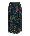 Sacai Floral Print Skirt In Green