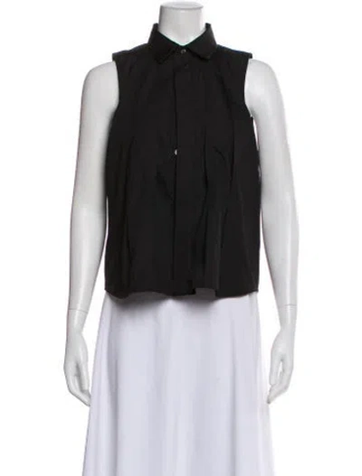 Pre-owned Sacai Sleeveless Blouse In Gray