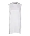 Sacai Pleated Mini Dress In White
