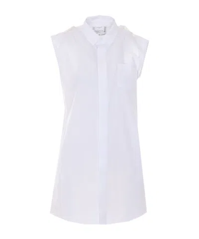 Sacai Sleeveless Dress In White
