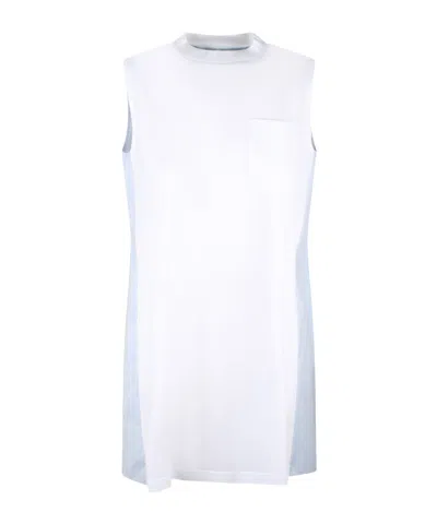Sacai Sleeveless Dress In White